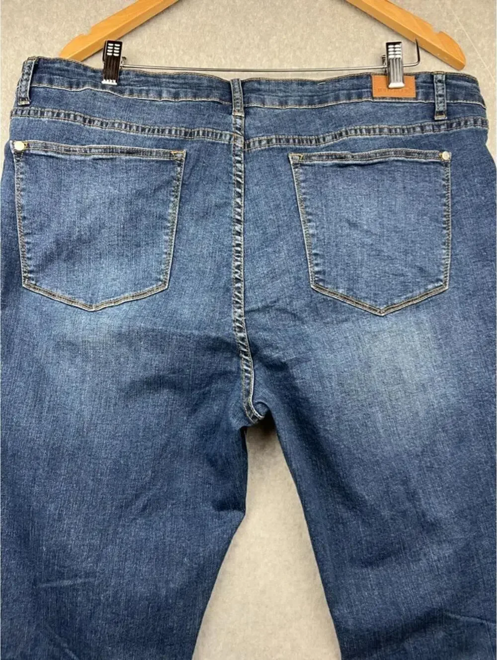 Judy Blue Cropped Fit Frayed Hem Jeans High Rise Stretch Womens Plus Size 3XL